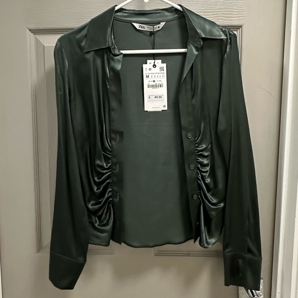 zara new ugh tags button down size medium